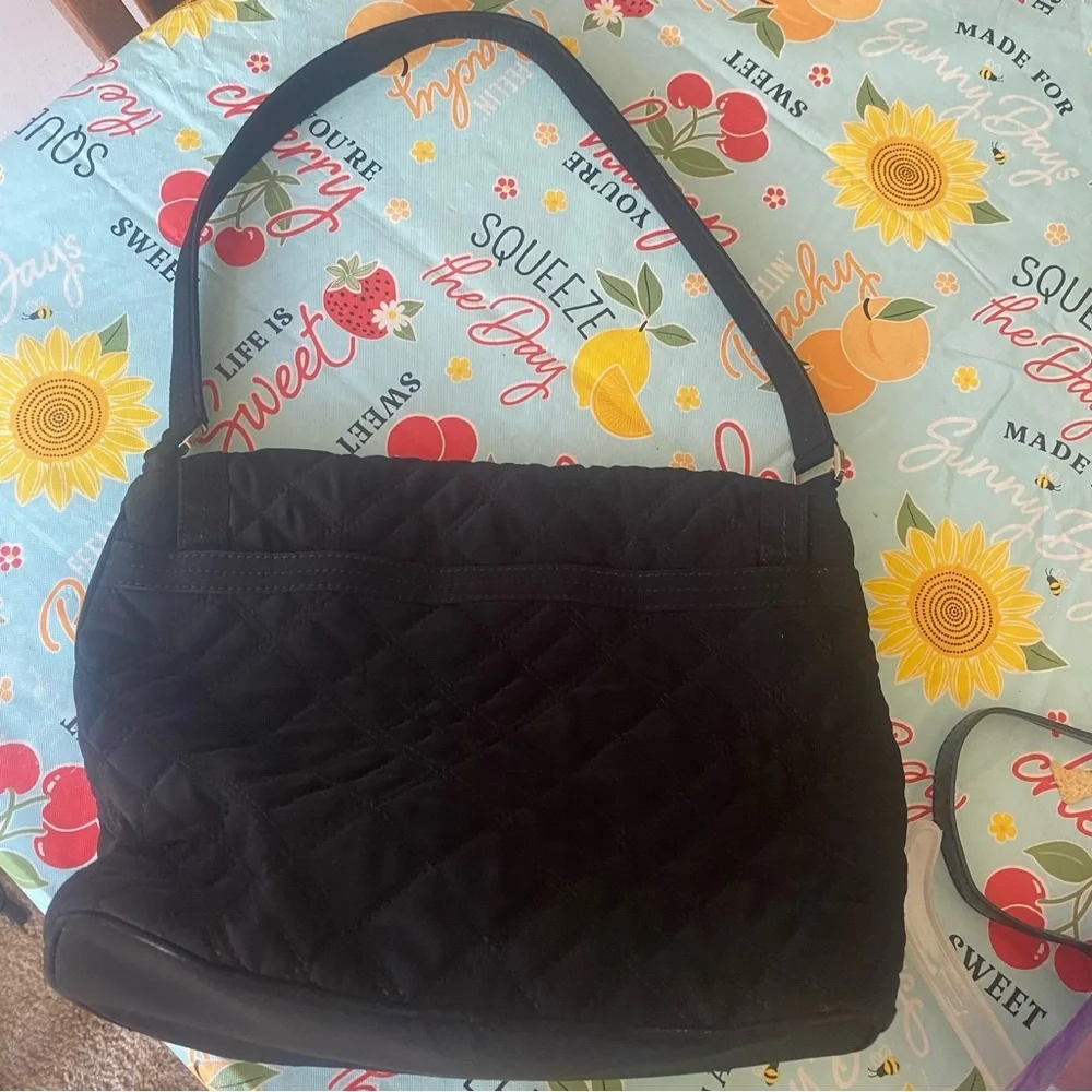 Vera Bradley Black Quilted Shoulder Bag‎ - Picture 3 of 7